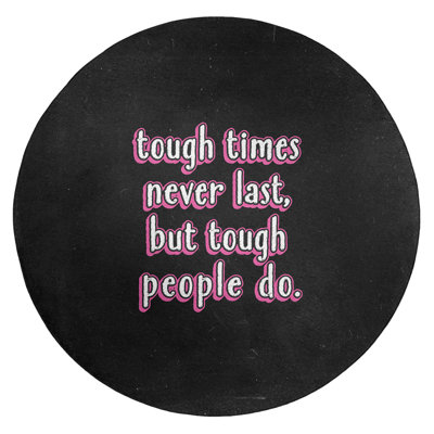 Tapis en polyester rigide times quote tableau noir style