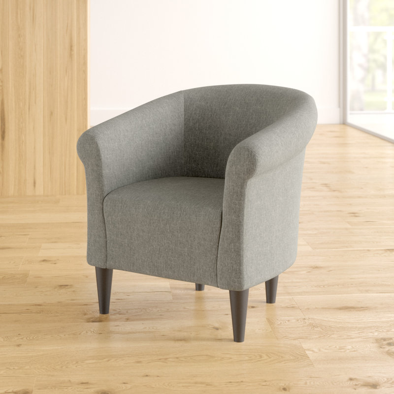 Liam Upholstered Barrel Chair, Quartz Performance