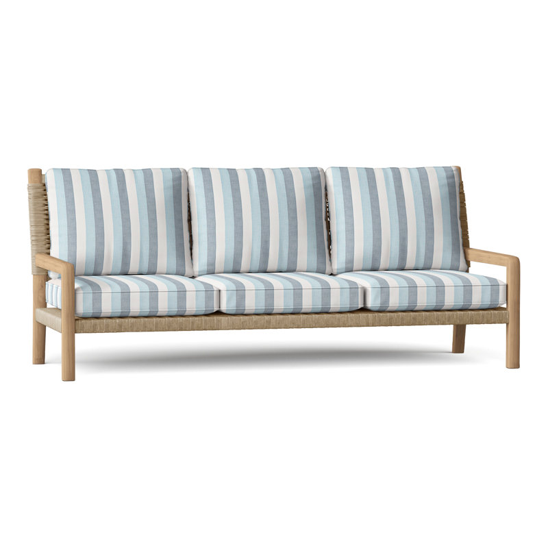 Hudson Outdoor 3 - Seat Patio Sofa, Natural Cord, Perigold Direction Dew