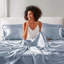 Drap 6 pièces Luxury Satin Blue