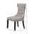 Anse Upholstered Side Chairs, Light Grey/Black
