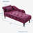 Aijia 60.6" Velvet Chaise Lounge Buttons Tufted Nailhead Trimmed Solid Wood Legs With 1 Pillow-2011009897