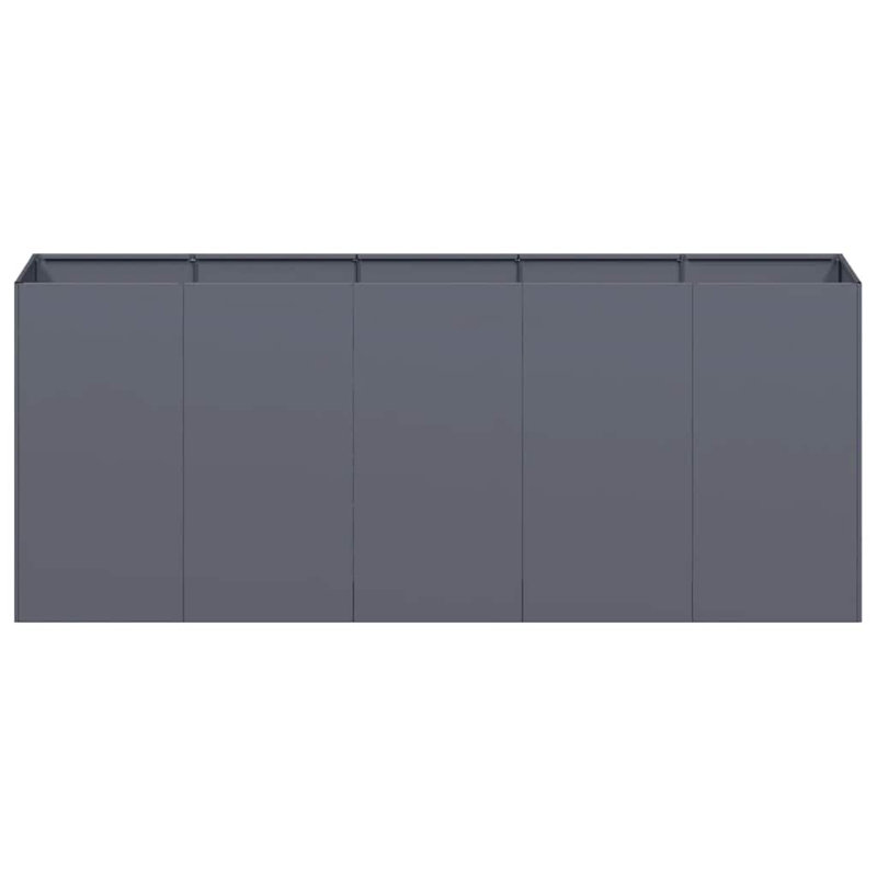 Planter 40 Cm Cold-Rolled Steel, 80cm H x 200cm W x 40cm D, Anthracite