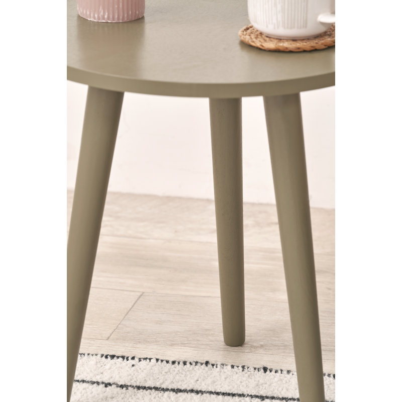Naugatuck Solid Wood End Table, Olive Green