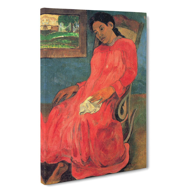 Seated Woman Vol.1 by Paul Gauguin - Wrapped Canvas Painting, 76cm H x 50cm W x 3cm D