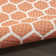 Casie Geometric Reversible Indoor / Outdoor Area Rug in Orange