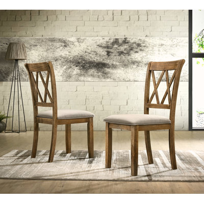 Ensemble de 2 chaises rembourrées en tissu