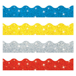 4 Piece Trimmer Sparkle Variety Classroom Border Set