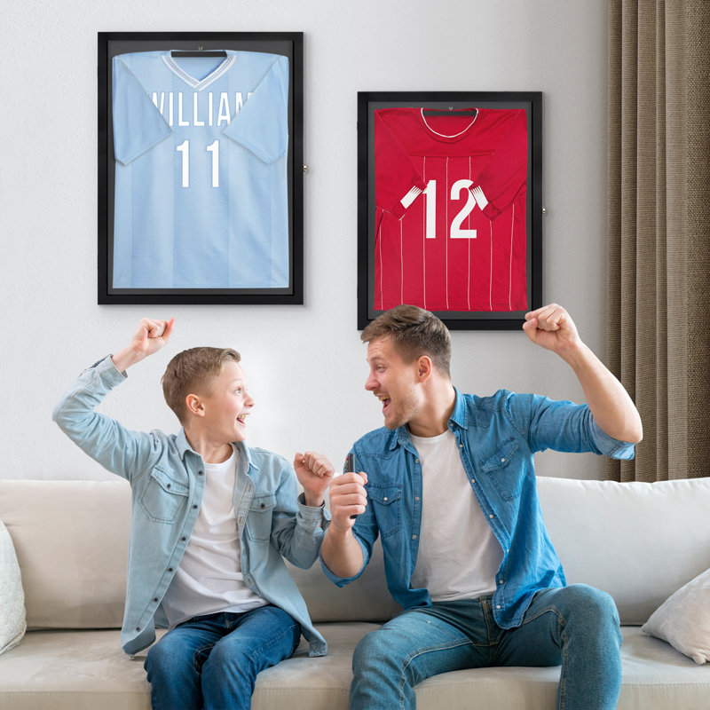 18x24 Kids Jersey Frame Display Case - Shadow Box Frame - Black