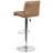 Chestertown Contemporary Vinyl Adjustable Height Barstool with Rolled Seat and Chrome Base-1479003131
