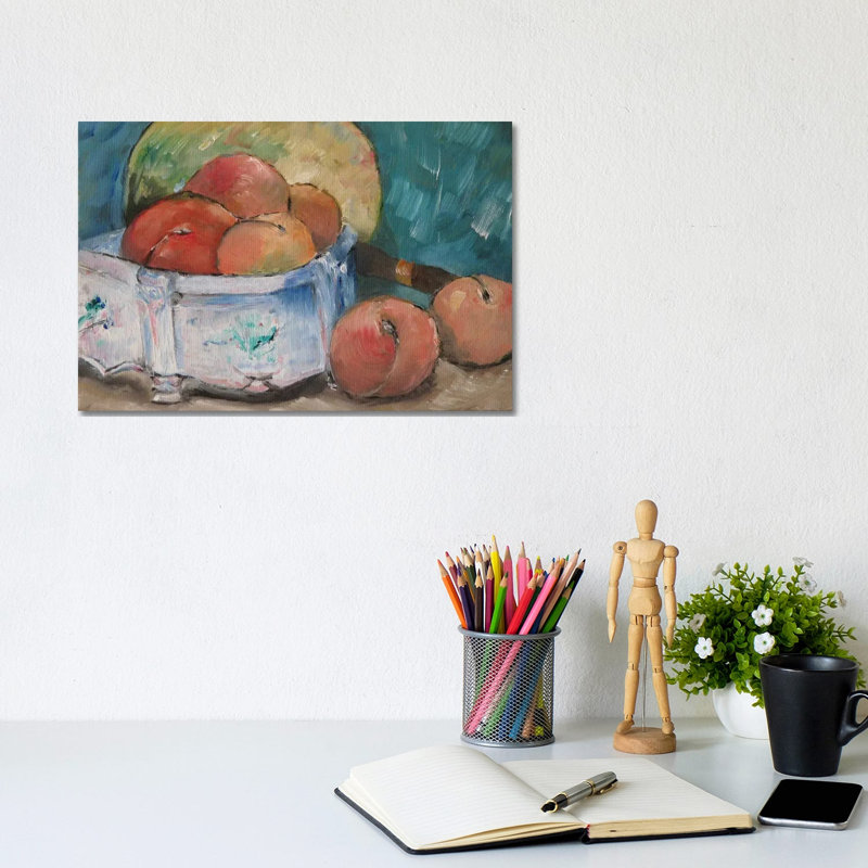 Fruit Bowl by Paul Cezanne - 1 Piece Wrapped Canvas Painting, 20.32 cm H x 30.48 cm W