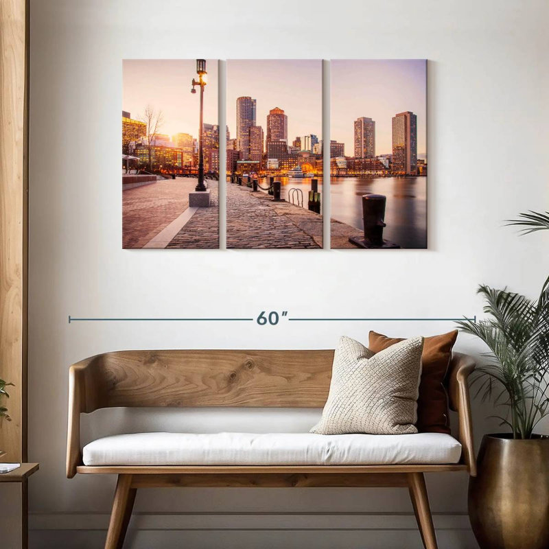 Sebbie Boston Harbor Lights, 28" H x 45" W