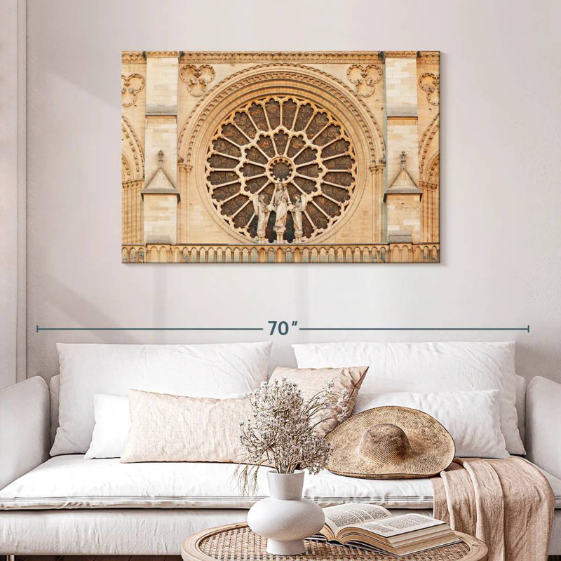 Rosace Notre Dame, H 30 po x l 45 po