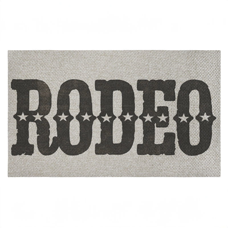 Tapis d'extérieur Rodeo avec Western Stars, design par Sissi et Seb, 18 po x 30 po