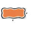 Tapis décoratif délavé à la machine orange et noir à bordure ondulée abstraite 4 pi x 6 pi 4 po x 6 pi