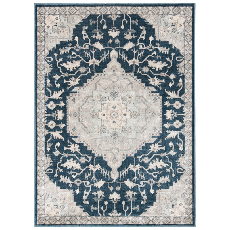 Kenbridge Oriental Viscose Area Rug, Rectangle 201 x 279 cm