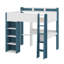 Full Size Wood Loft Bed With Built-In Storage Shelves, Clothes Rails And Desk-116235800