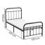 Timothea Vintage Style Metal Bed Frame - Black-83082992
