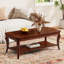 Traditional Coffee Table With Curved Legs-1600753142
