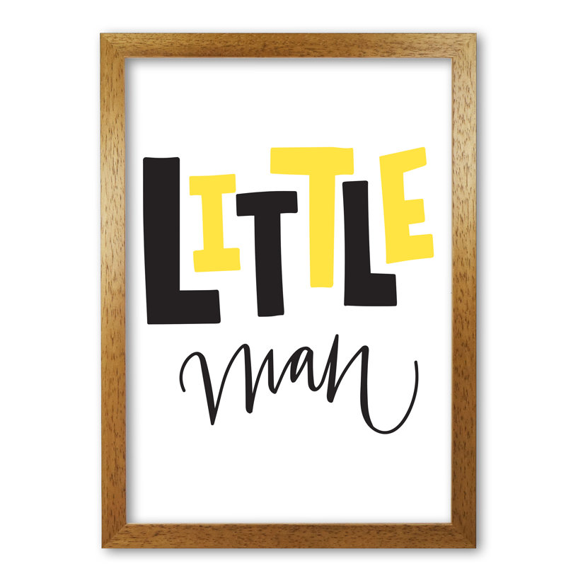 Little Man - Print, 30 cm H x 21 cm W x 5 cm D, Honey Oak Frame