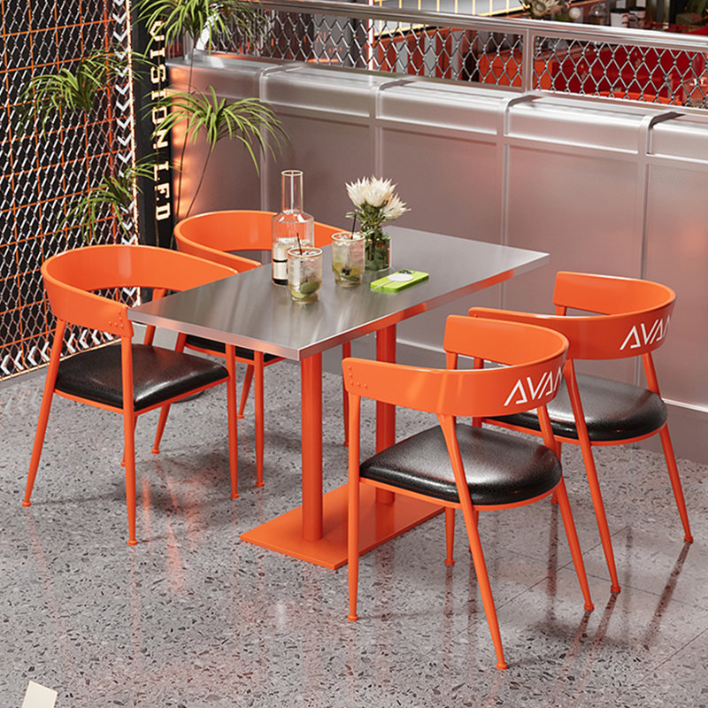 Ensemble de salle à manger 5 pièces, Orange, H 29,6 po x L 47,3 po x l 27,6 po