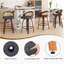 Ensemble de 2 tabourets pivotants, structure en bois moderne avec dossier en rotin, cuir PU pour comptoir de cuisine, tabourets de bar rembourrés avec repose-pieds Mid-Century-543608237
