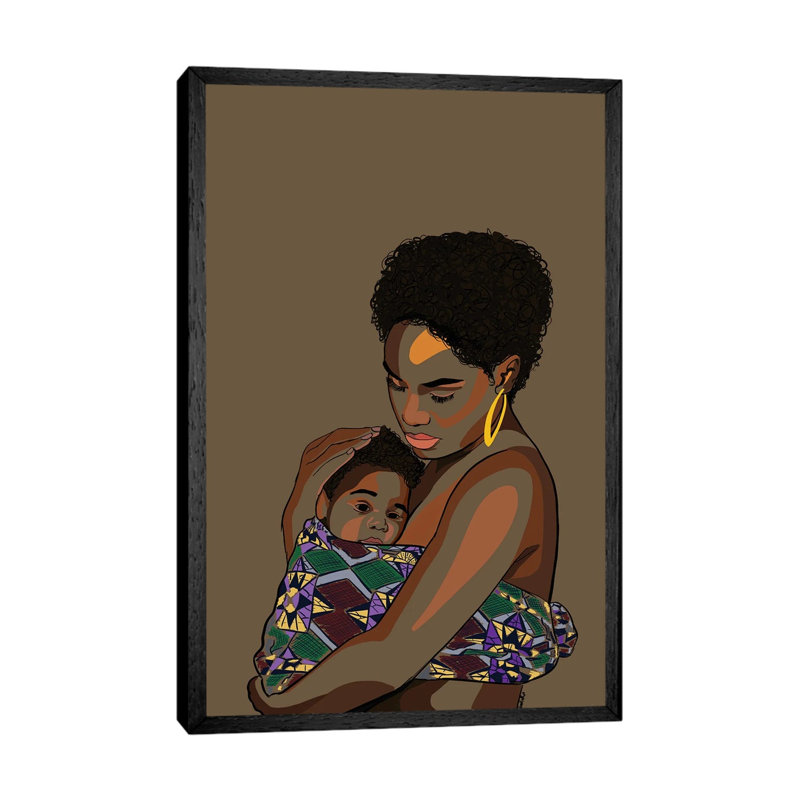 Wrapped Up In Love by NoelleRx - Print on Canvas, 66.04 cm H x 45.72 cm W, Black Framed