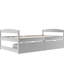 Lit simple gris avec combinaisons de tiroirs - Unités de rangement fonctionnelles et élégantes-1536303902