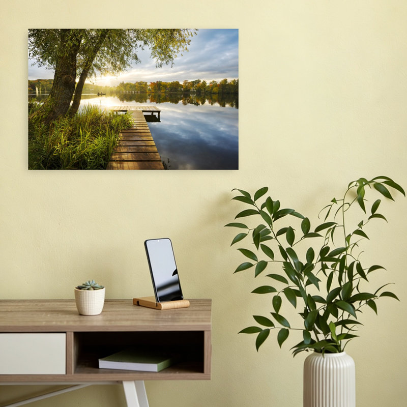 Sans titre, impression abstraite romantique de paysage contemporain de forêt, H 12 po x l 18 po