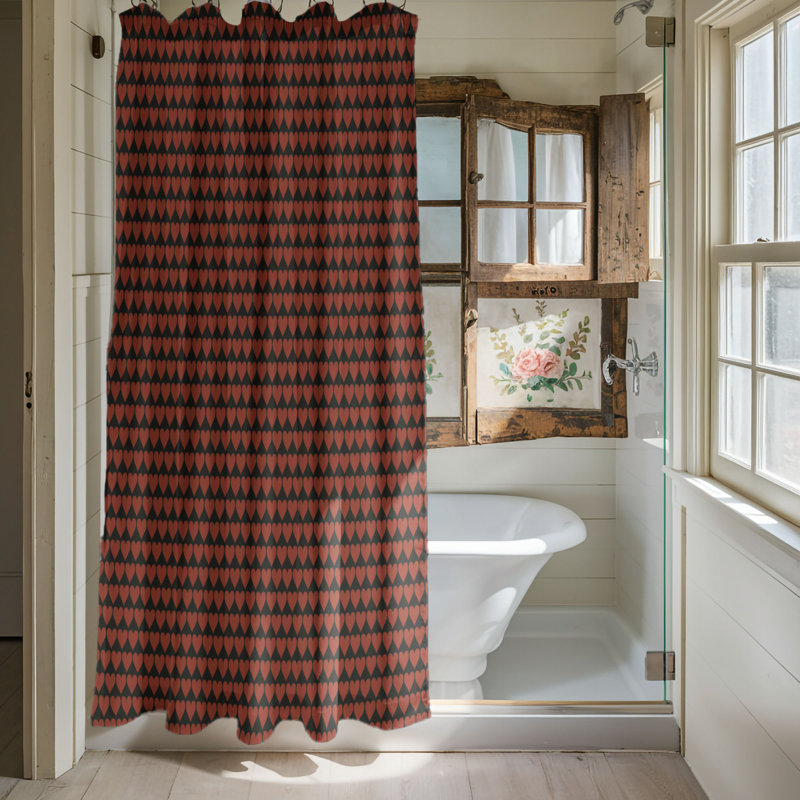 Rideau de douche Snug - Premium, H 74 po x l 71 po, Rouge