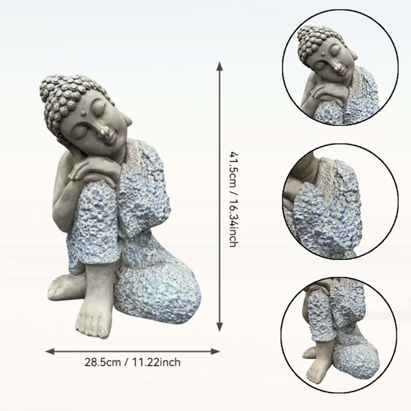 Statue sereine de Bouddha endormi, 16,34 po