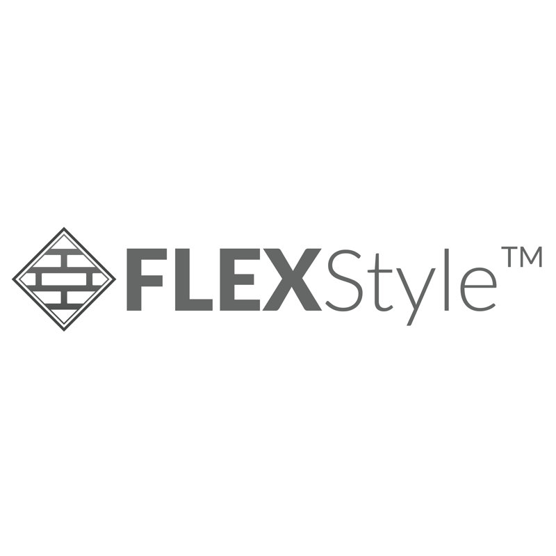 FlexStyle 60" x 36" x 80" White and Gray Block Shower Wall Surround with Brushed Nickel Trim