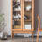 Glass door large capacity storage display cabinet