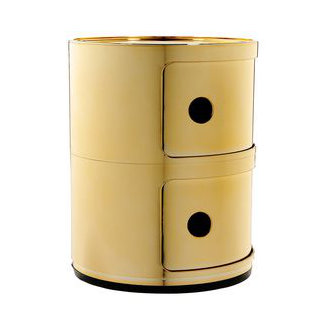 Precious Componibili Round Storage Modules, Gold, 2 Hi
