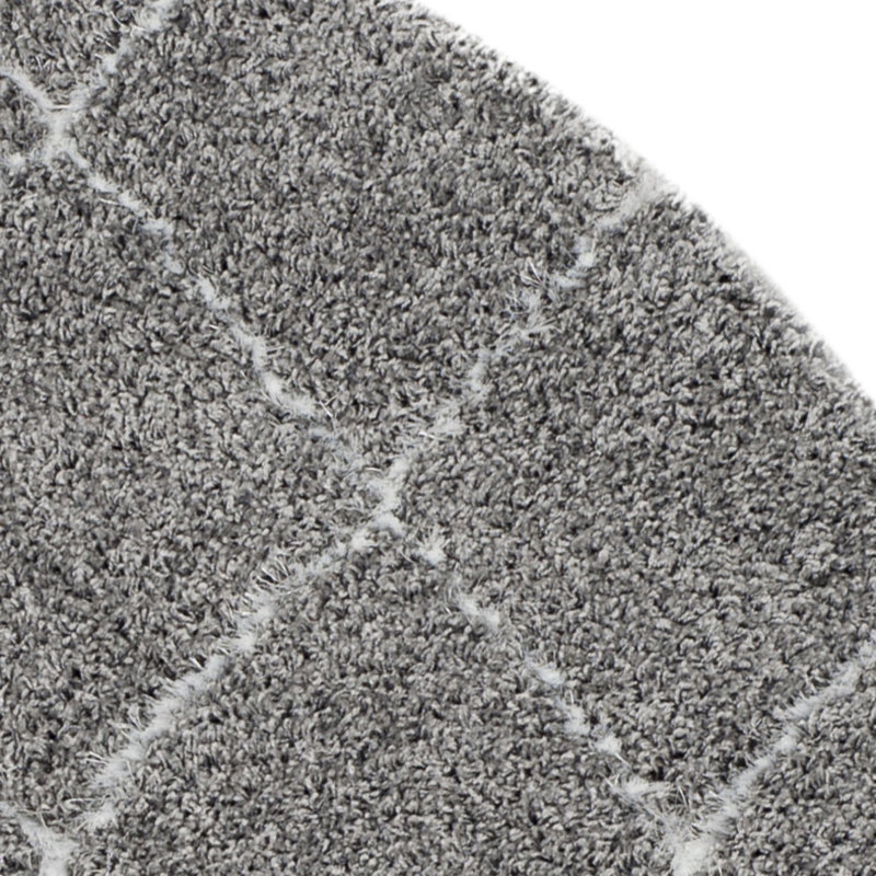 Sg-Msg-Moroccan Shag Performance Geometric Rug, Round 7'