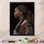 Cubiko, femme africaine élégante dans des tons de gris traditionnels sur toile