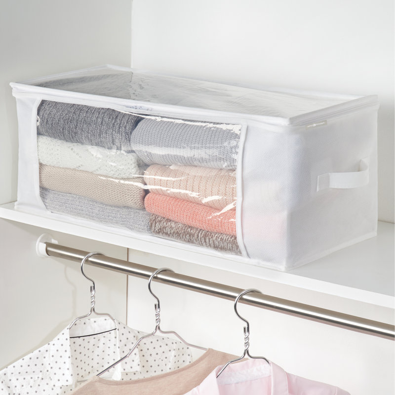 Grands sacs de rangement en tissu avec fermeture à glissière - idéal pour les vêtements saisonniers, les couvertures et le linge de maison