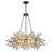 31.5" Light Luxury K9 Real Crystal Round Tree Branch Chandelier – Matte Black Finish-557744933
