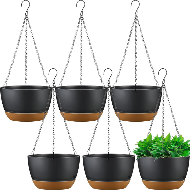 6 pots à fleurs suspendus 11,2 pouces
