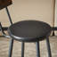 Ensemble de table de bar 63 po avec 3 tabourets revêtus de polyuréthane, comptoir de cuisine rustique brun et noir