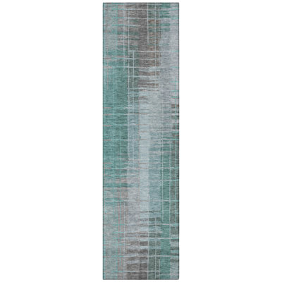 Machine Washable Indoor/Outdoor Millner ACN2261 Stripes Rug