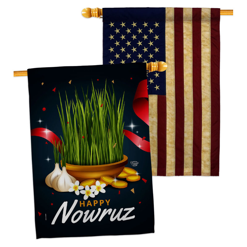 Drapeau de maison en polyester 2 côtés 3 pi 3 po x 2 pi