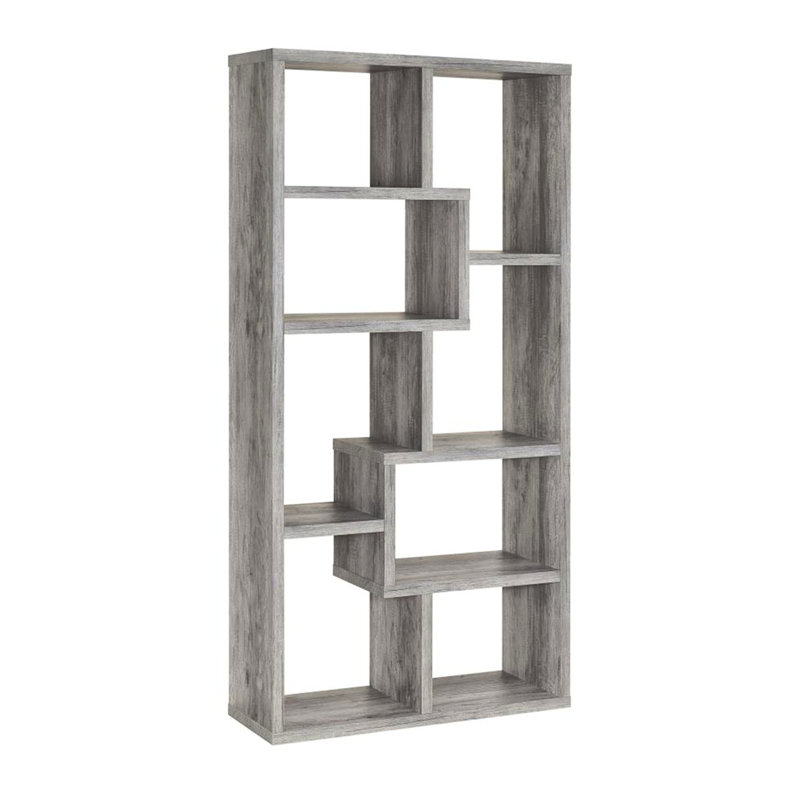 Bibliothèque grise à 10 tablettes Driftwood Grey