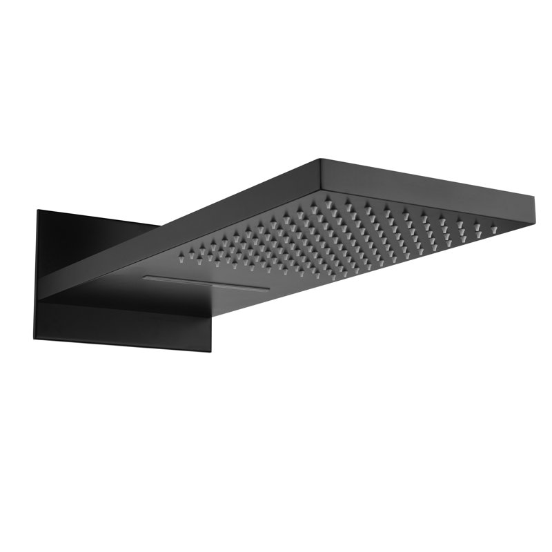 Pomme de douche fixe multifonction, Noir mat
