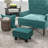 Foot Rest Of , Linen Upholstery And Plastic Legs For Living Room Function Stool By Style