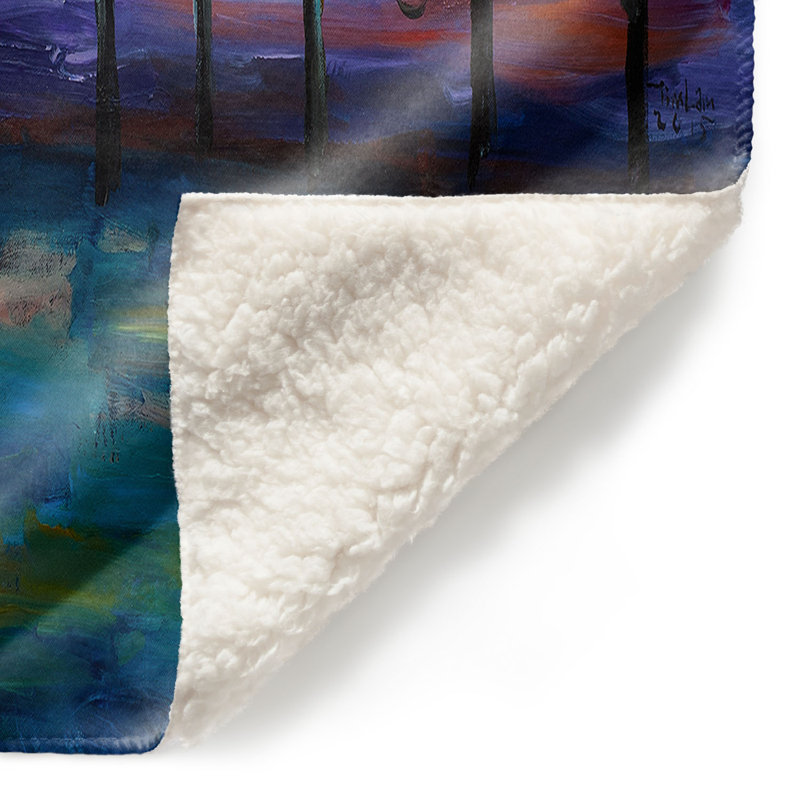 Couverture sherpae en arc-en-ciel 1, l 51 po x L 60 po