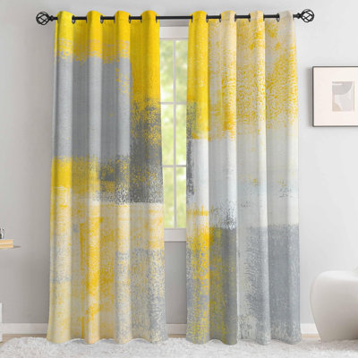 Rideaux modernes isolants et isolants abstraits et isolants pour le salon, la chambre à coucher et l'hôtel, 2 panneaux