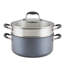 Anolon Advanced Home Hard Anodized Nonstick Wide Stockpot With Steamer Insert Set, 3-Piece,  8.5-Quart-1064907546