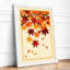 Falling Autumn Leaves Japandi - Framed Print-1311776128-1311776130