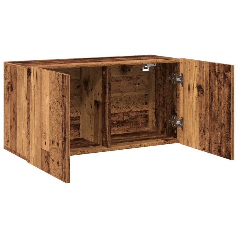 Dyani Unfinished TV Stand, Old Wood, 80cm